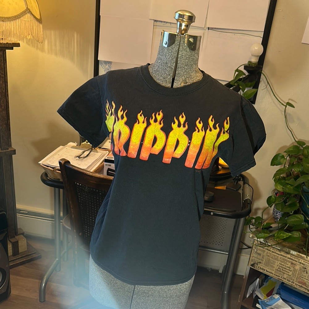 Ring of Fire Black Tee with Orange Label